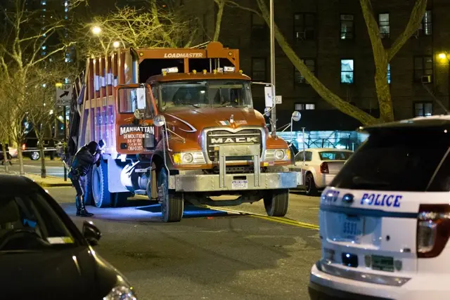 A private sanitation truck driver fatally struck a bicyclist in Long Island City in 2015